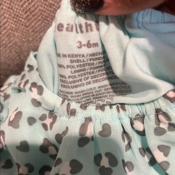 Girls 4 piece bundle Leopard Romper Polka Dot Onies short Set size 6 months - Picture 6 of 11